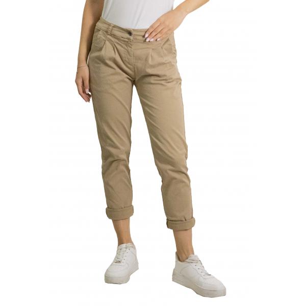 Chino con pence in cotone